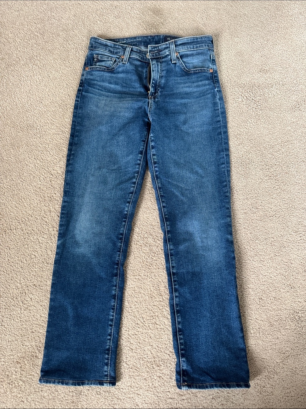 Ag High Rise Slim Straight Cropped
